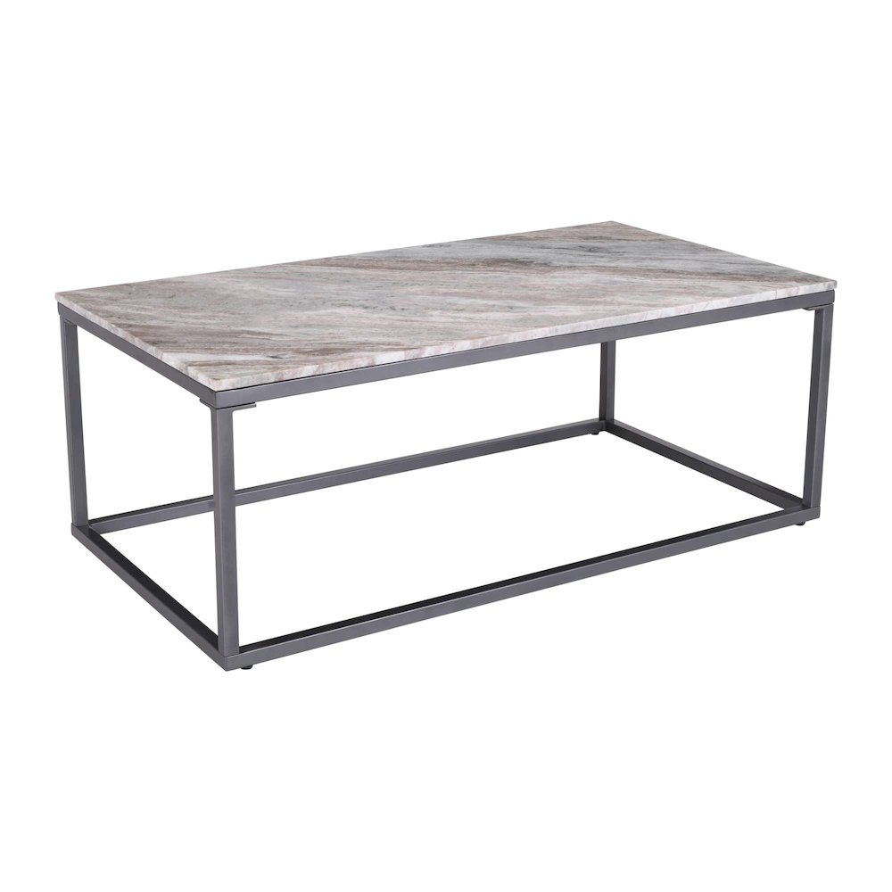 Wynn 48" Modern Luxe Solid Marble Coffee Table. Picture 3