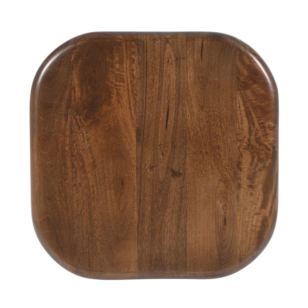 Mandara Global Modern Solid Wood Pillar Chairside Pedestal Square End Table. Picture 7