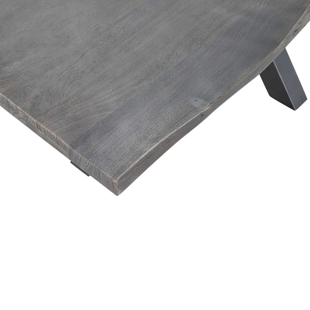 Nordic Ridge 94" Modern Rustic Solid Wood Live Edge Dining Table. Picture 4