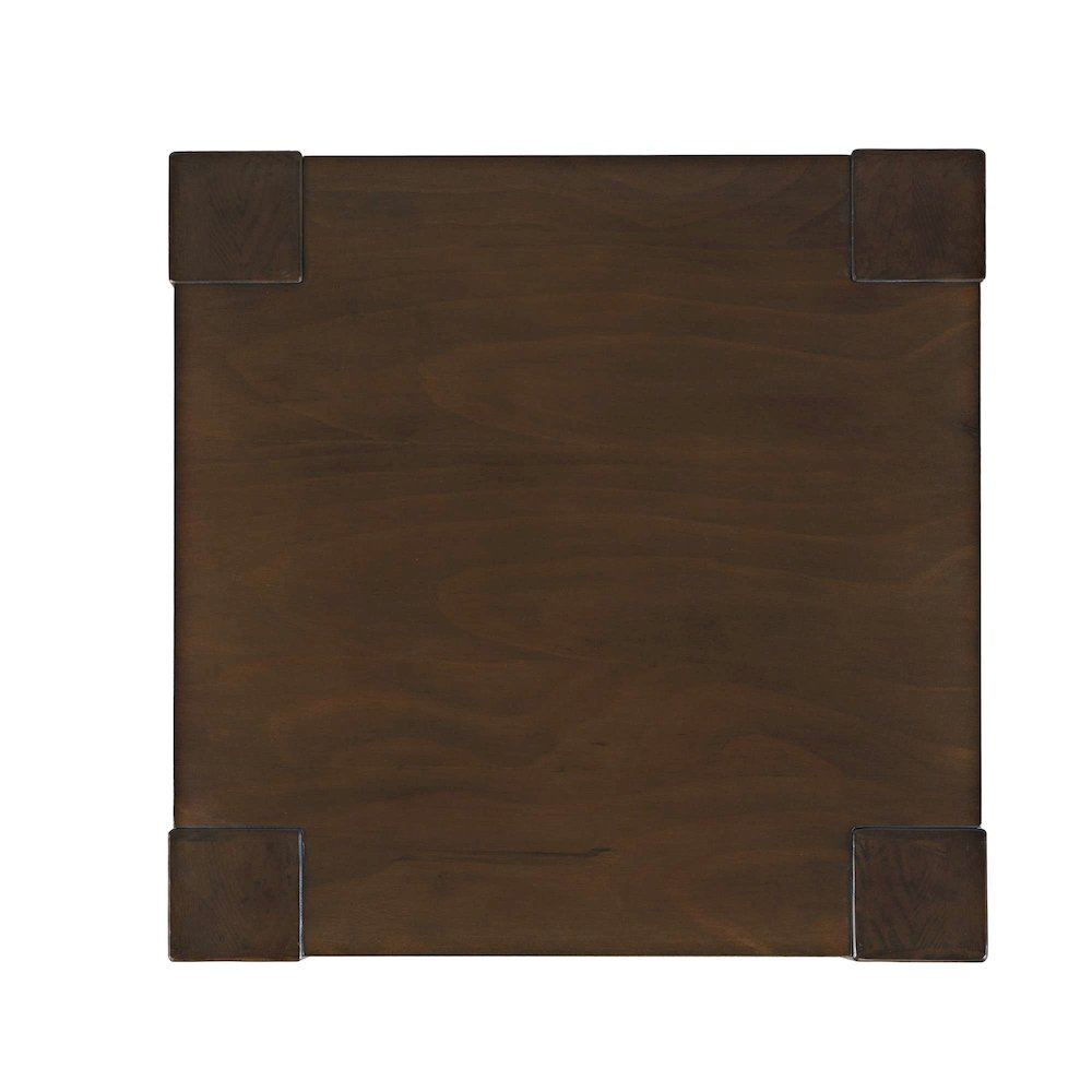 Brownstone 24" Transitional Modern Block-Frame Square End Table with Storage. Picture 5