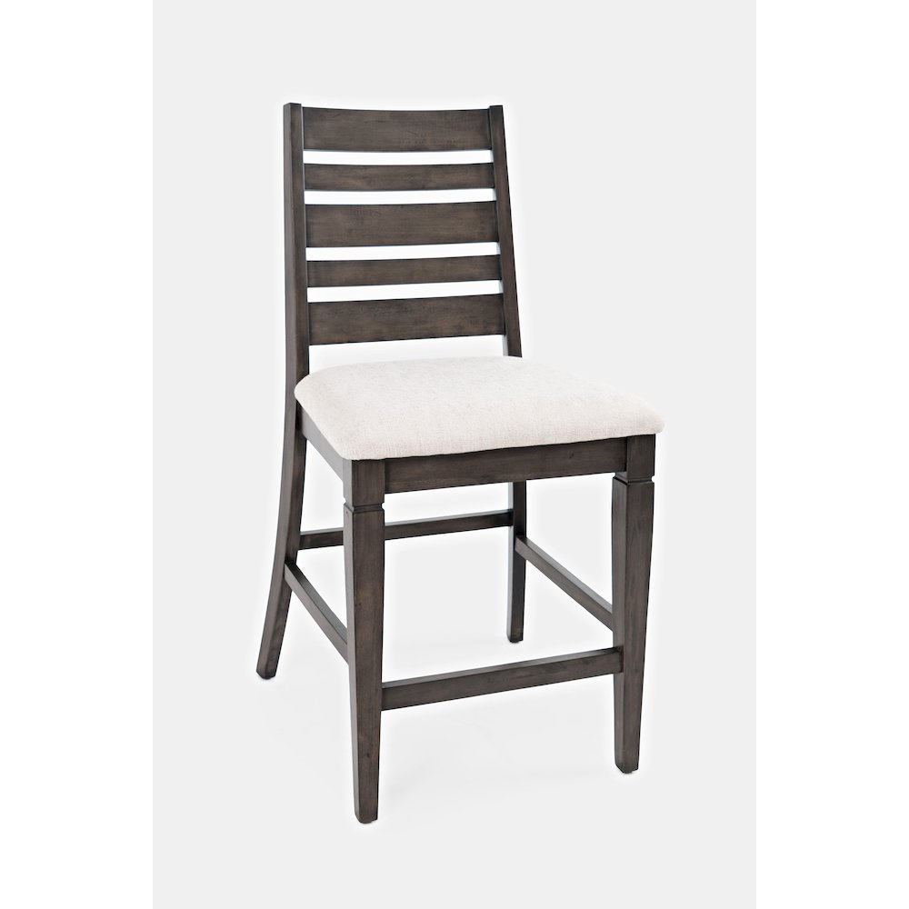 Lincoln Square Contemporary Upholstered Ladderback Stool (Set of 2). Picture 3