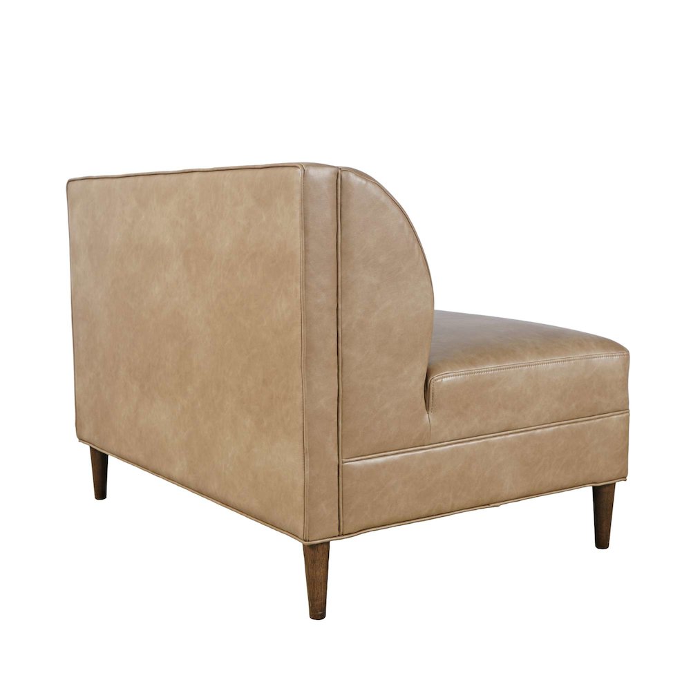 Ruston Modern Banquette Faux Leather Sectional One Seat Bench. Picture 6