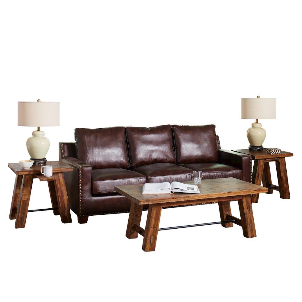 Cannon Valley Rustic Modern 3-Pc Living Room Coffee, Matching End Tables. Picture 1