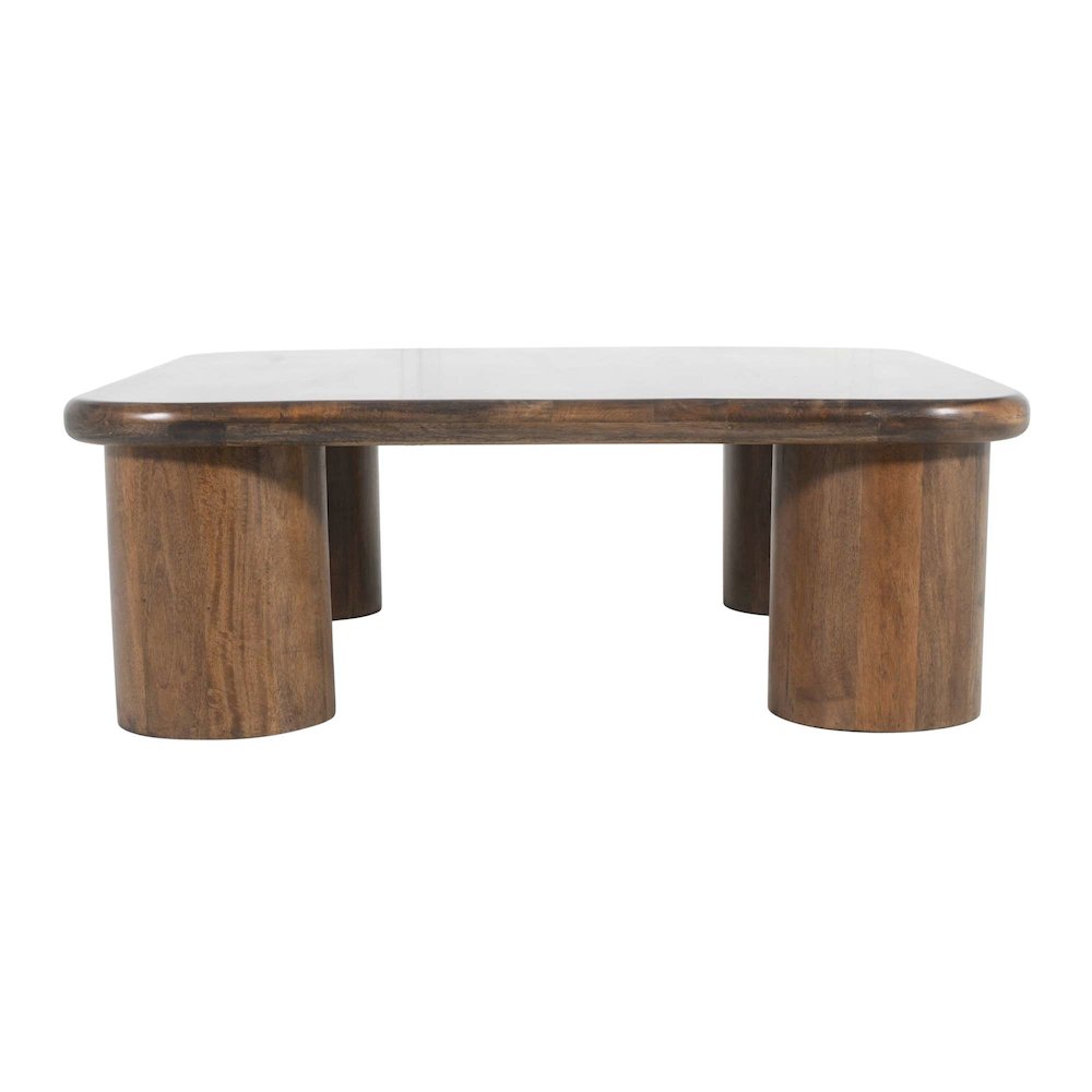 Mandara Global Modern 44" Square Solid Wood Coffee Table. Picture 1