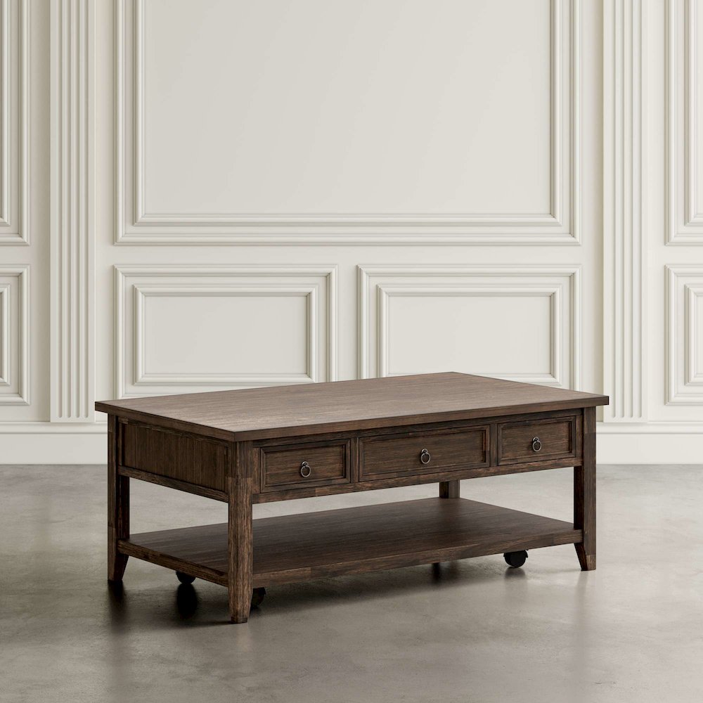 Bakersfield Transitional Rustic 3-Pc Living Room Coffee/End/Side Table Set. Picture 7