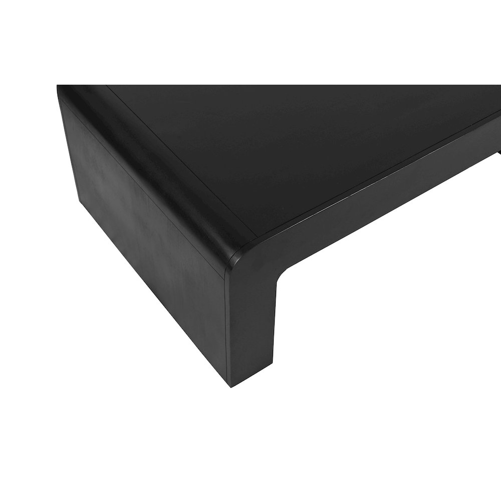 Brooklyn 50" Mid-Century Modern Solid Wood Waterfall Curved Coffee Table. Picture 3