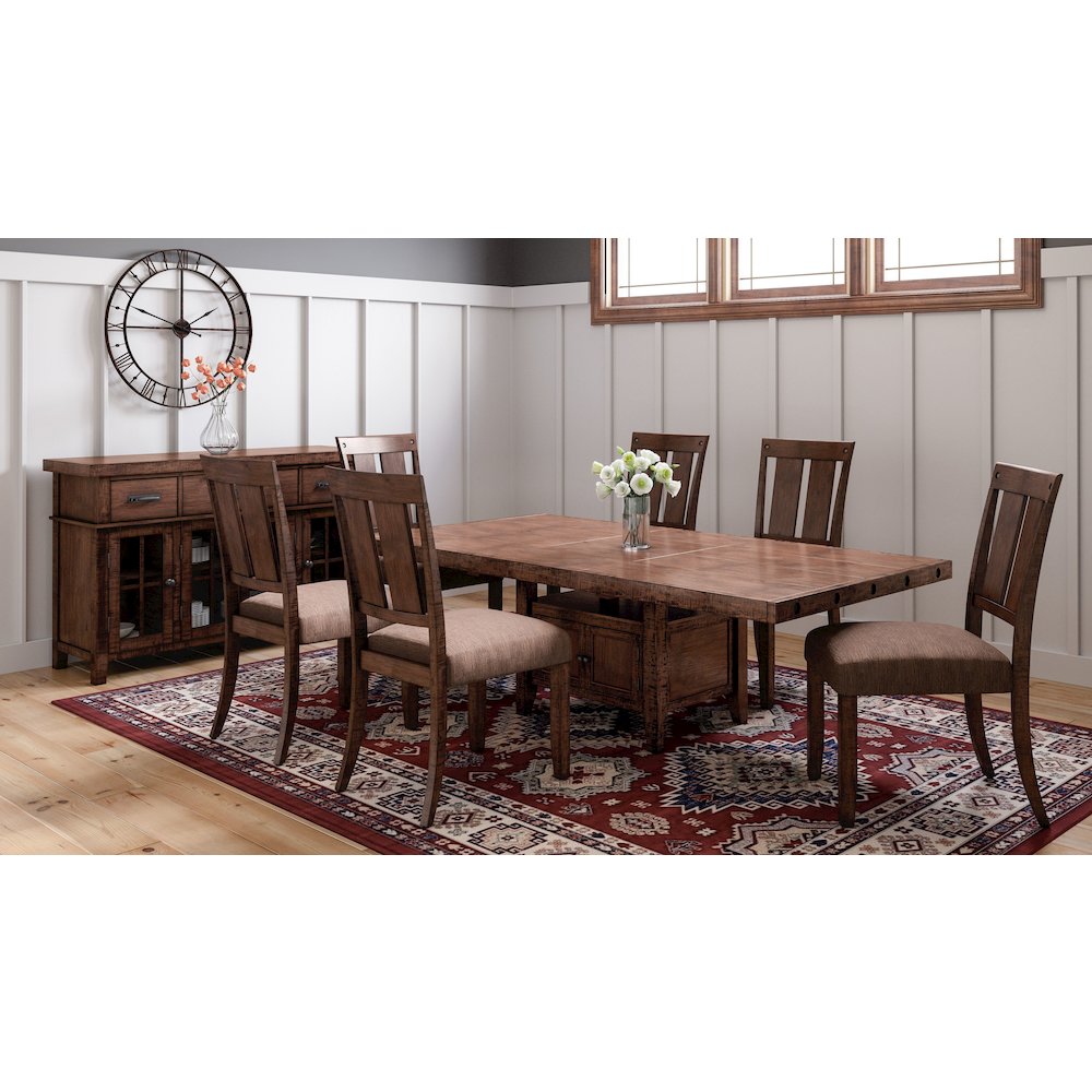 Mission Viejo Distressed 78" Adjustable Height Storage Table. Picture 7