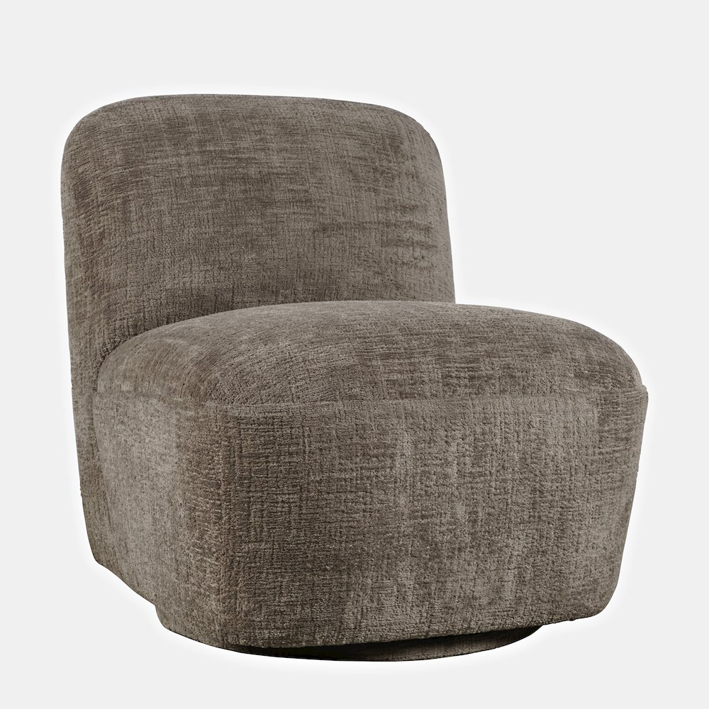 Josie Upholstered Contemporary Casual Swivel Accent Chair. Picture 2