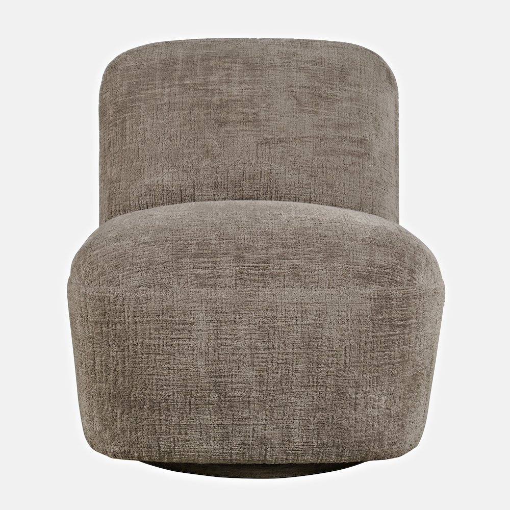 Josie Upholstered Contemporary Casual Swivel Accent Chair. Picture 1