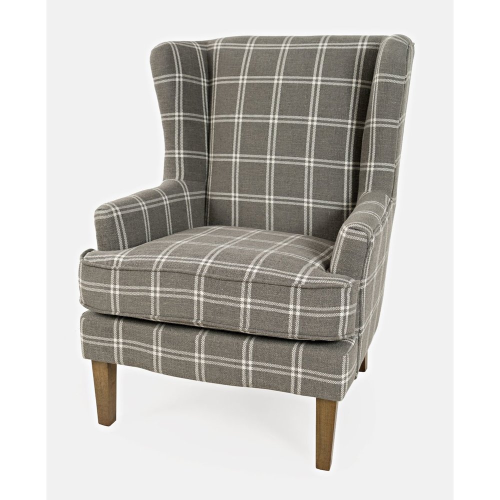 Lacroix Traditional Upholstered Wingback Accent Chair. Picture 3