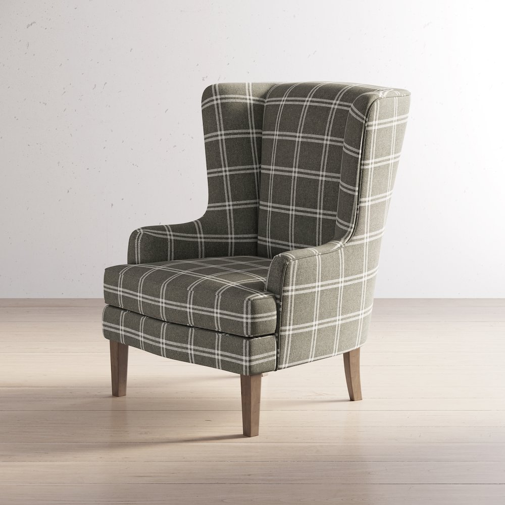 Lacroix Traditional Upholstered Wingback Accent Chair. Picture 10