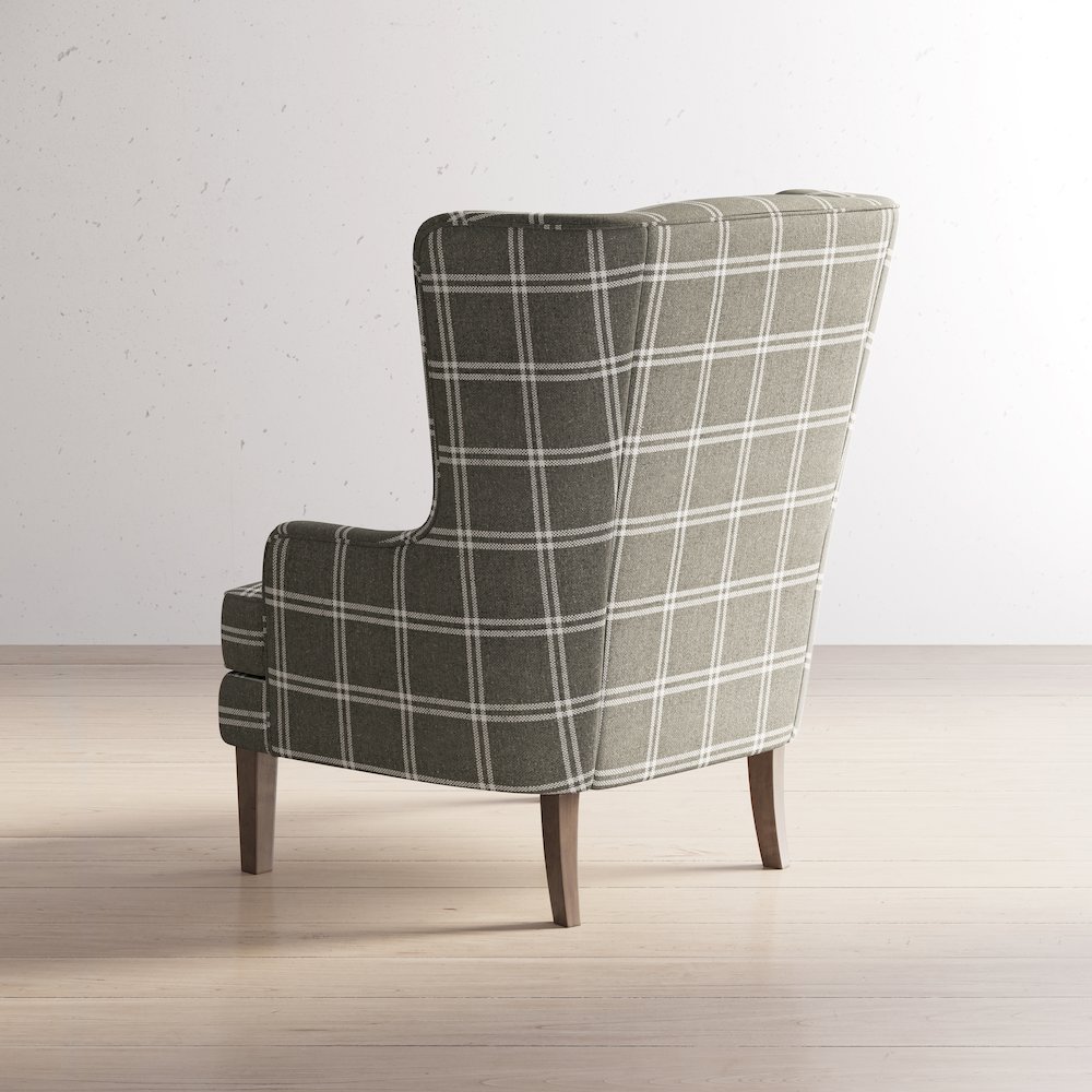 Lacroix Traditional Upholstered Wingback Accent Chair. Picture 5