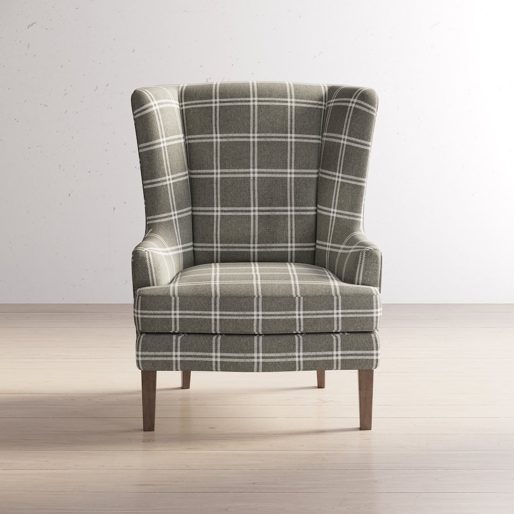 Lacroix Traditional Upholstered Wingback Accent Chair. Picture 9