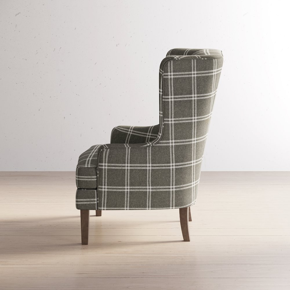 Lacroix Traditional Upholstered Wingback Accent Chair. Picture 11