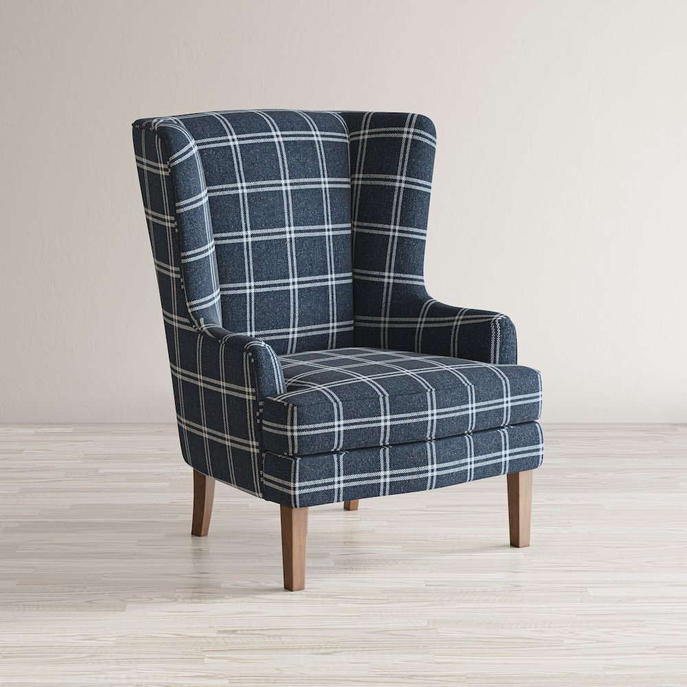Lacroix Traditional Upholstered Wingback Accent Chair. Picture 10