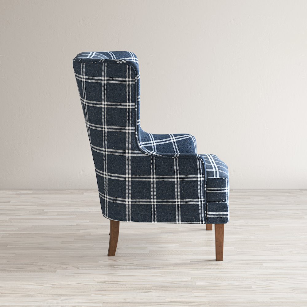 Lacroix Traditional Upholstered Wingback Accent Chair. Picture 11