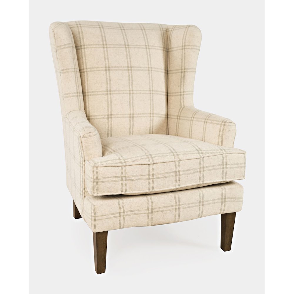 Lacroix Traditional Upholstered Wingback Accent Chair. Picture 2