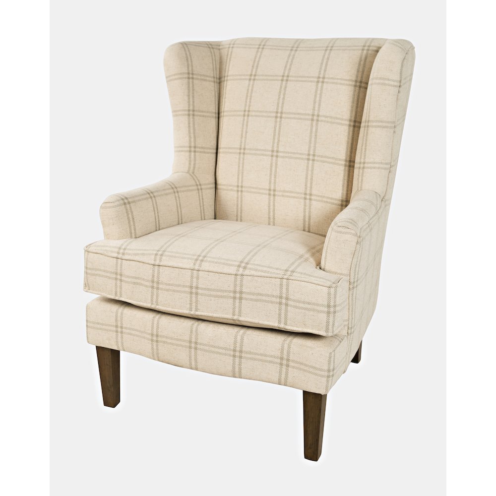 Lacroix Traditional Upholstered Wingback Accent Chair. Picture 3