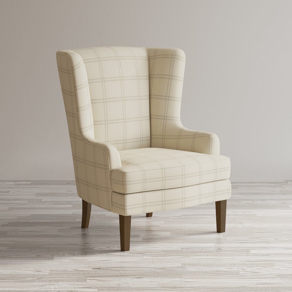 Lacroix Traditional Upholstered Wingback Accent Chair. Picture 10