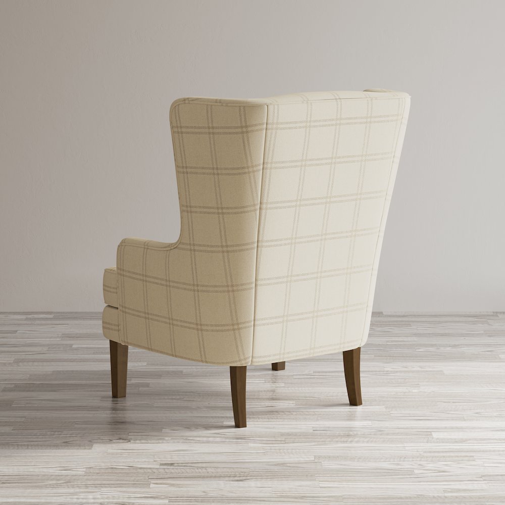Lacroix Traditional Upholstered Wingback Accent Chair. Picture 5