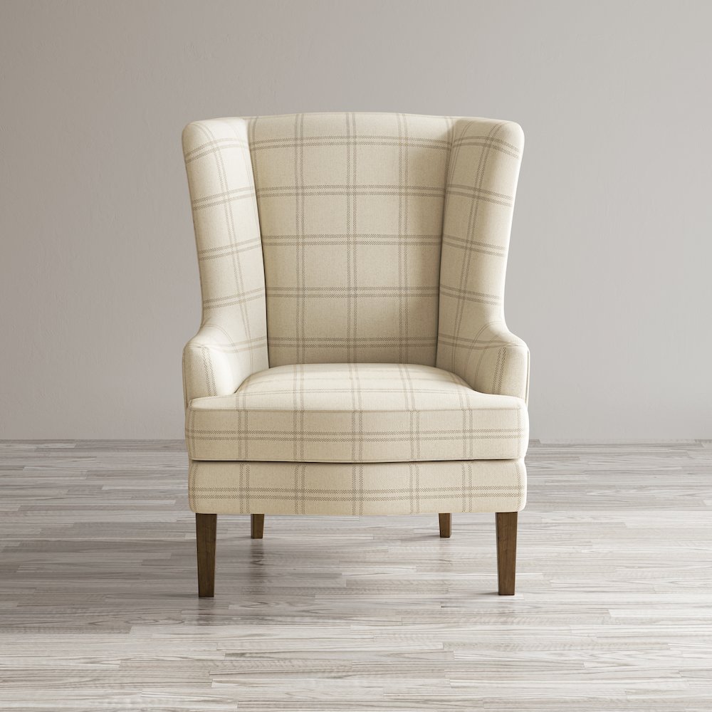 Lacroix Traditional Upholstered Wingback Accent Chair. Picture 9