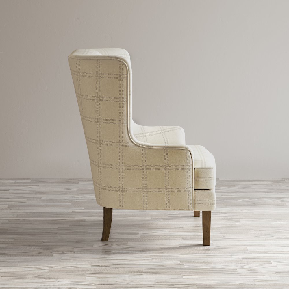 Lacroix Traditional Upholstered Wingback Accent Chair. Picture 11