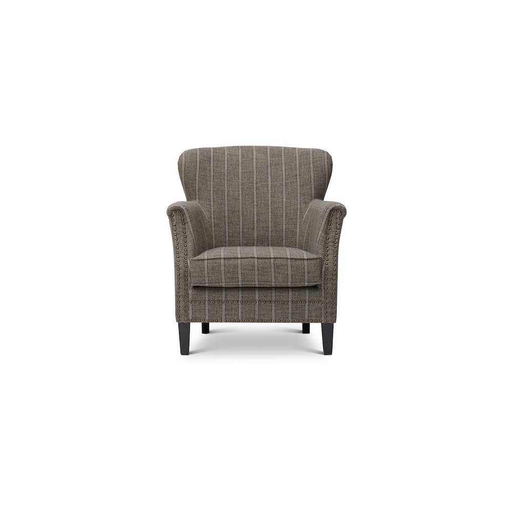 Layla Classic Upholstered Accent Chair with Nailhead Trim. Picture 1