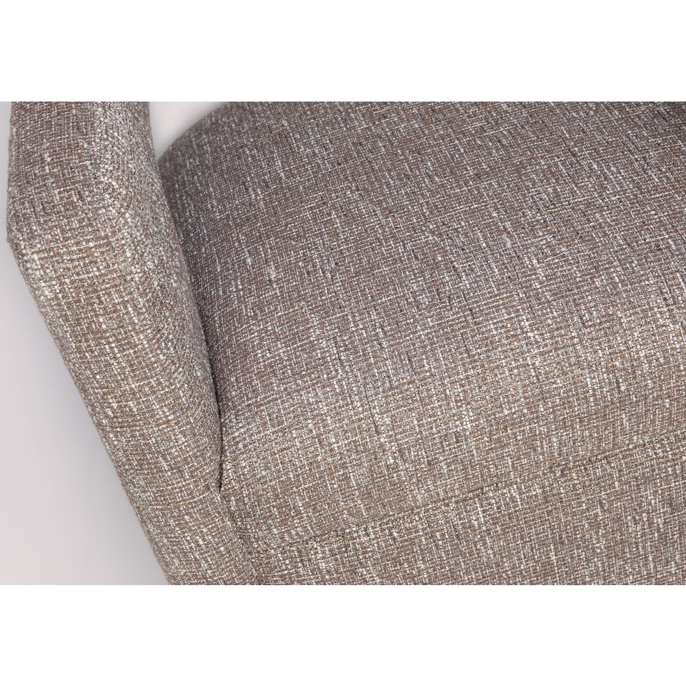 Lexy Modern Sculpted Curved Upholstered Swivel Accent Chair. Picture 3