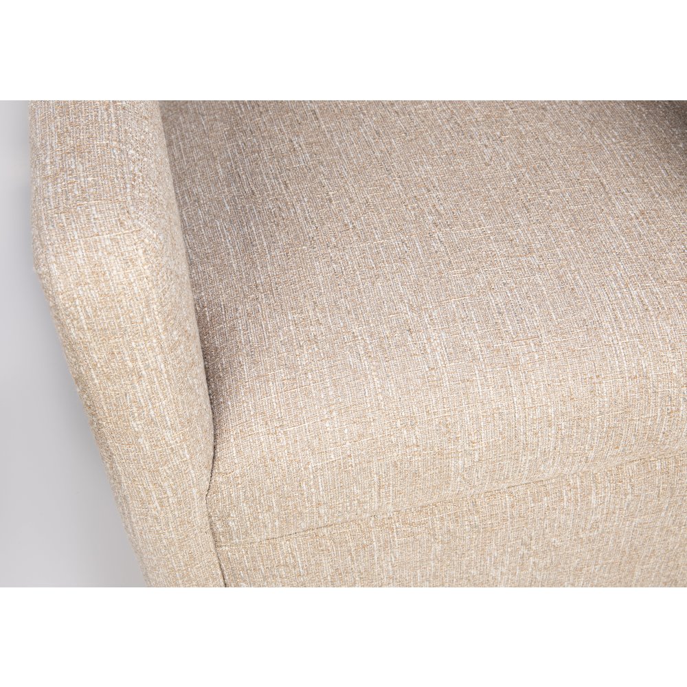 Lexy Modern Sculpted Curved Upholstered Swivel Accent Chair. Picture 3