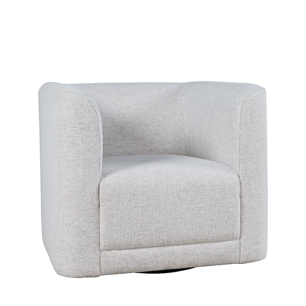 Lola Modern Contemporary Barrel Swivel Upholstered Accent Armchair. Picture 2
