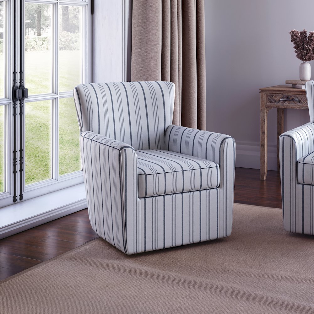Blakely Harper Contemporary Traditional Swivel Accent Chair. Picture 2