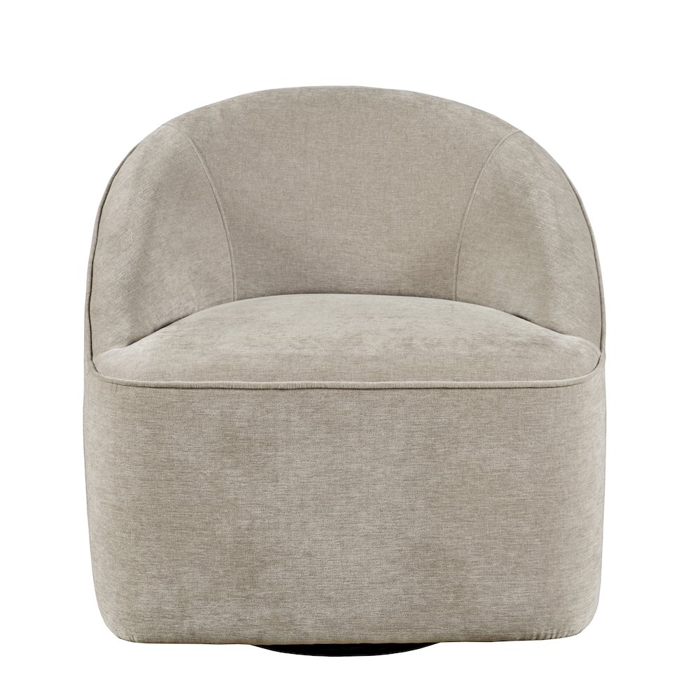Lulu Mid-Century Modern Upholstered Casual Swivel Accent Chair. Picture 1