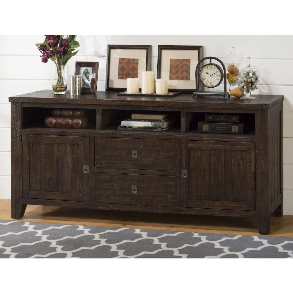 Kona Grove Distressed Rustic Solid Wood 70" Media Unit. Picture 7
