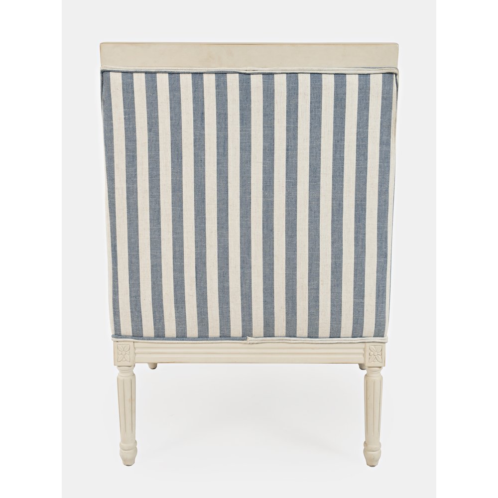 McKenna French Detailing Solid Wood Upholstered Accent Chair - KD. Picture 6