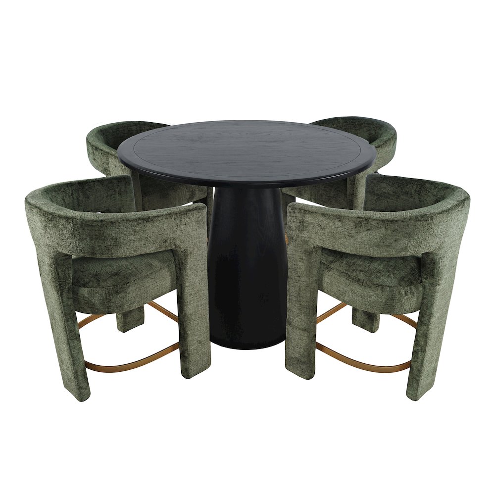 Luxury Mid-Century Modern Five Piece Counter Height Dining Set. Picture 2