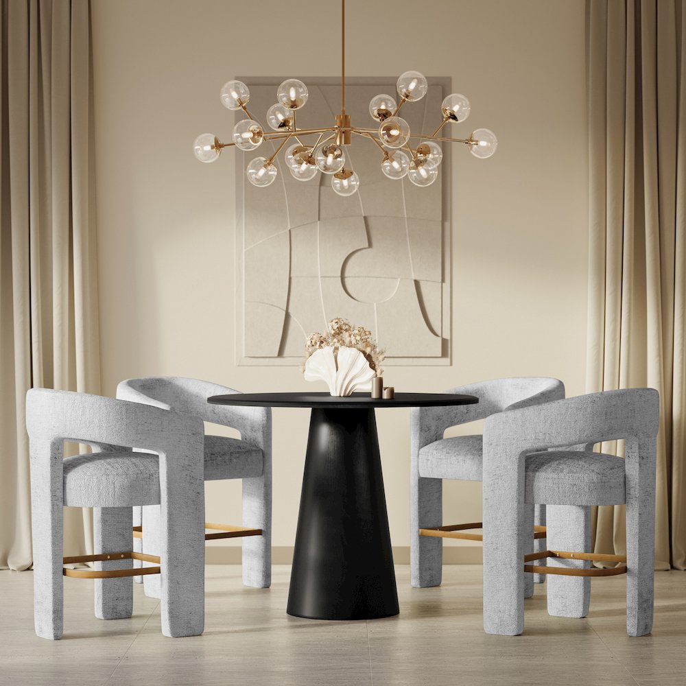 Luxury Mid-Century Modern Five Piece Counter Height Dining Set. Picture 10