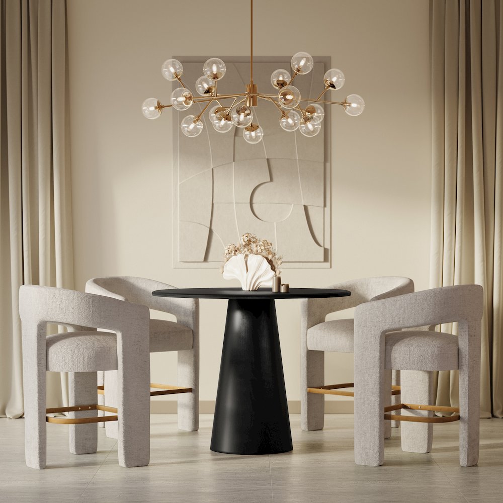 Luxury Mid-Century Modern Five Piece Counter Height Dining Set. Picture 10