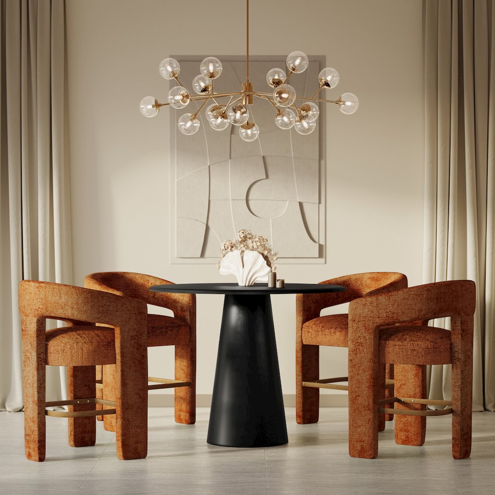 Luxury Mid-Century Modern Five Piece Counter Height Dining Set. Picture 9