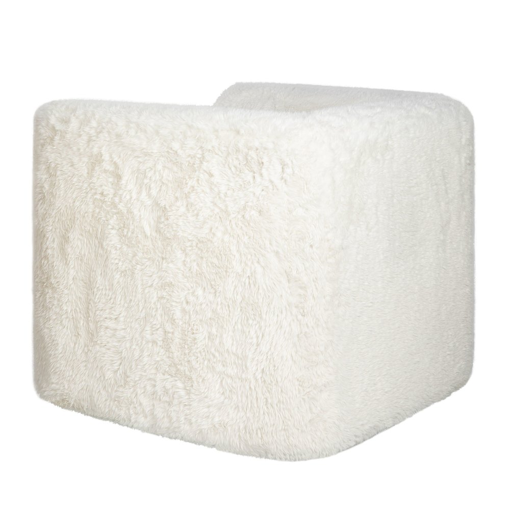Huggy Luxury Plush Faux Fur Upholstered Swivel Accent Chair. Picture 5