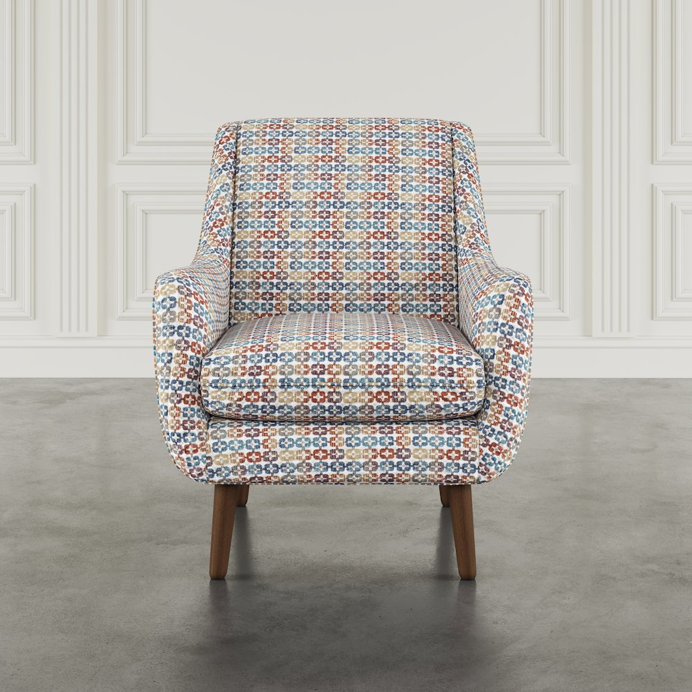 Nielsen Mid-Century Modern Upholstered Retro Geometric Fabric Accent Chair. Picture 8
