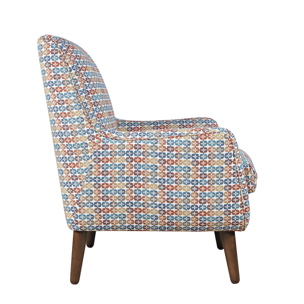 Nielsen Mid-Century Modern Upholstered Retro Geometric Fabric Accent Chair. Picture 4
