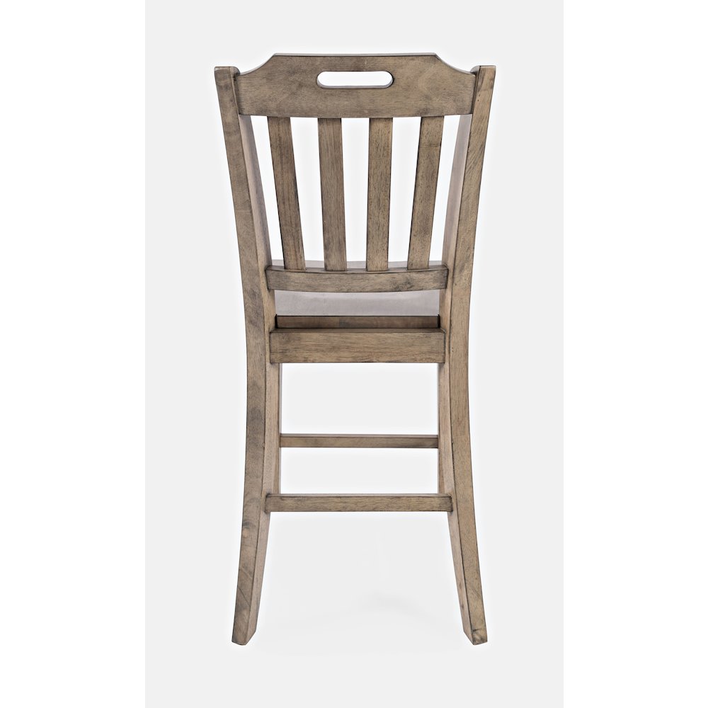 Solid Wood Slatback Handle Counter Height Barstool (Set of 2). Picture 5