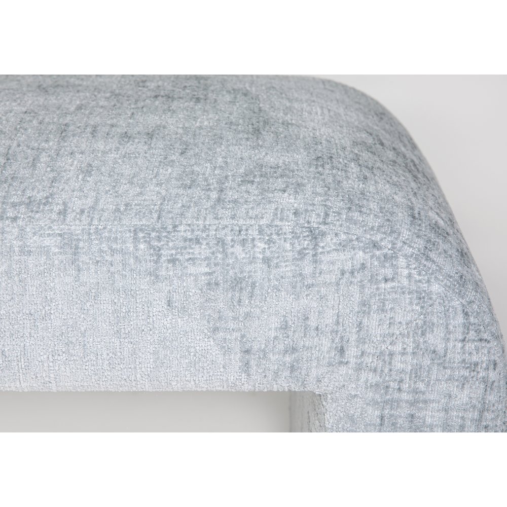 Sophia Modern Luxury Curved Upholstered Waterfall Jacquard Bench - Large. Picture 3