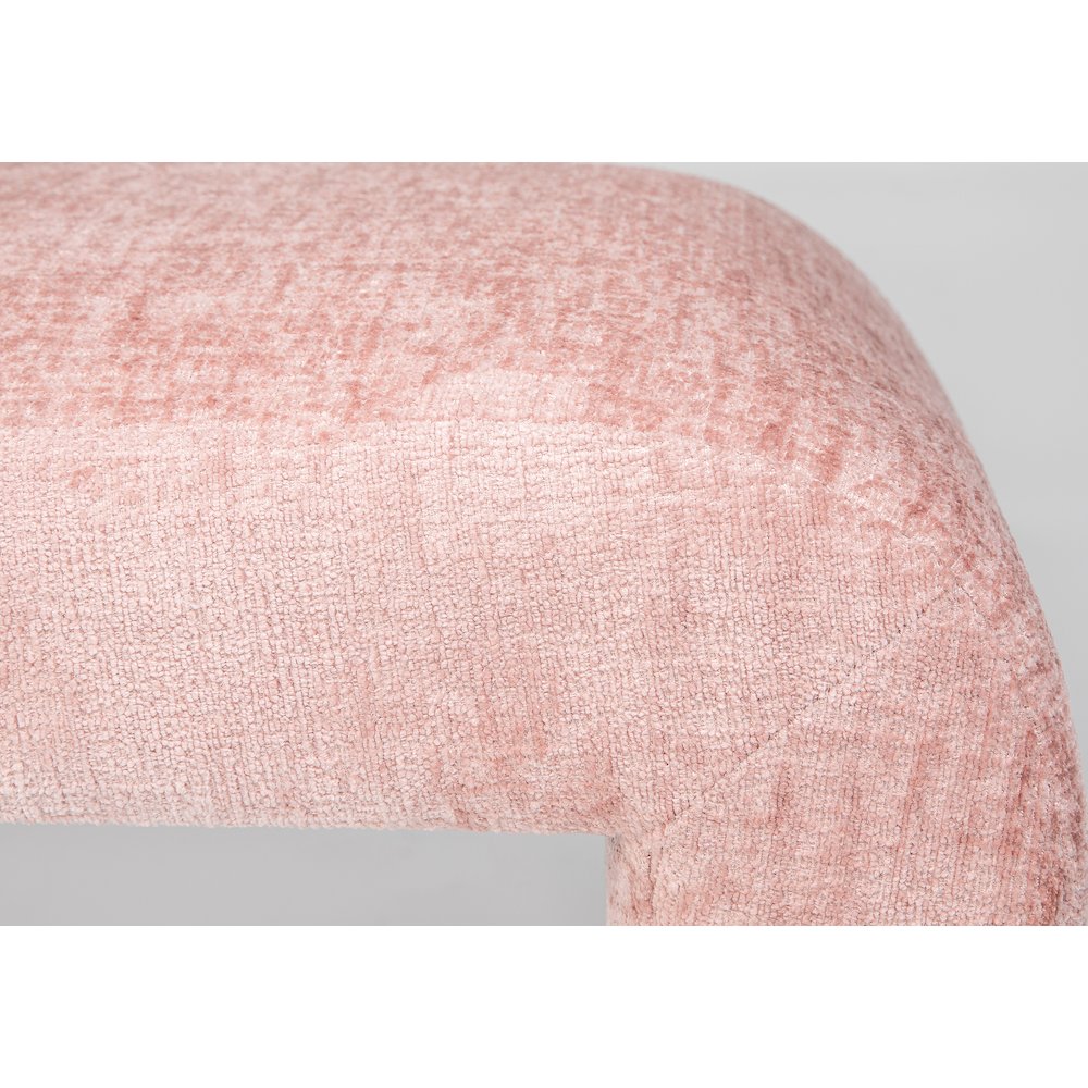 Sophia Modern Luxury Curved Upholstered Waterfall Jacquard Bench - Large. Picture 3