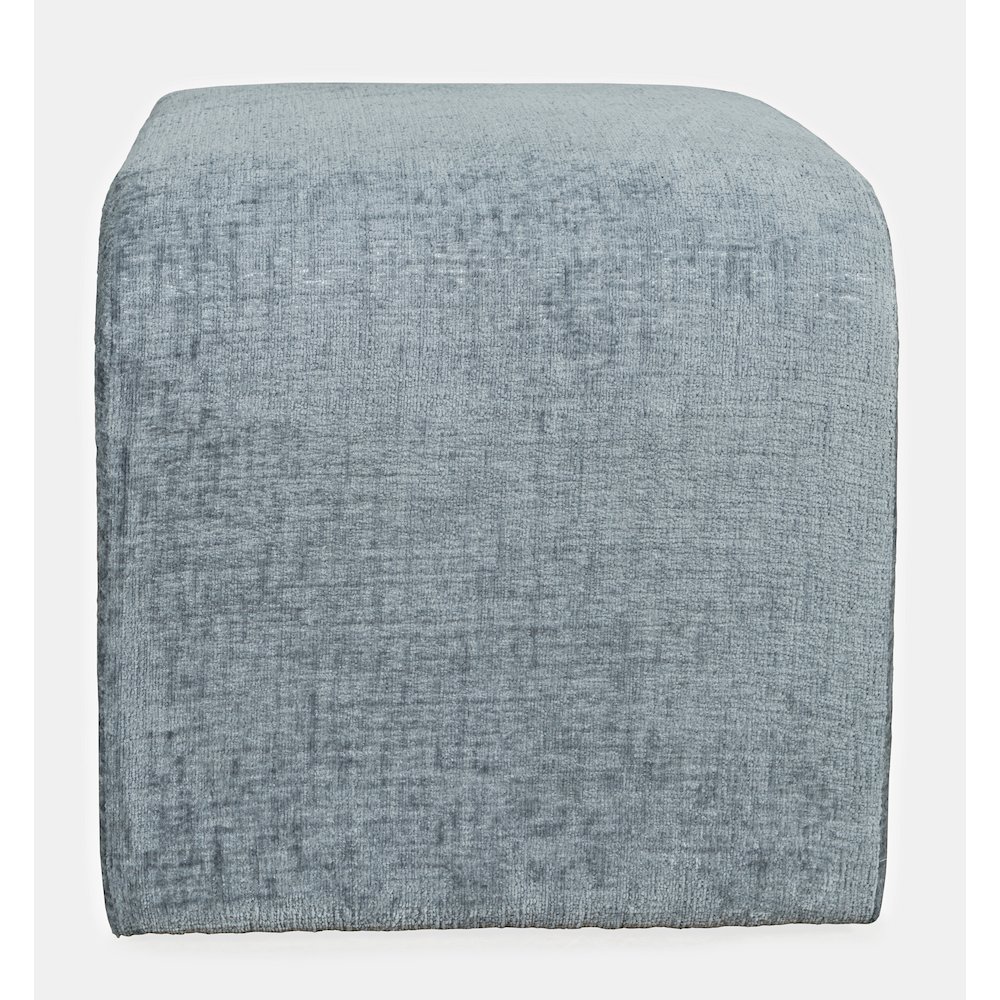 Modern Curved Upholstered Waterfall Jacquard Petite Ottoman Bench - Set of 2. Picture 5