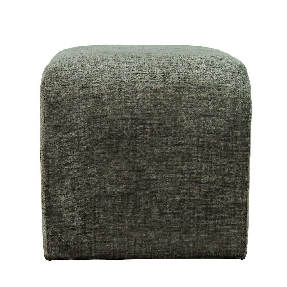 Modern Curved Upholstered Waterfall Jacquard Petite Ottoman Bench - Set of 2. Picture 4
