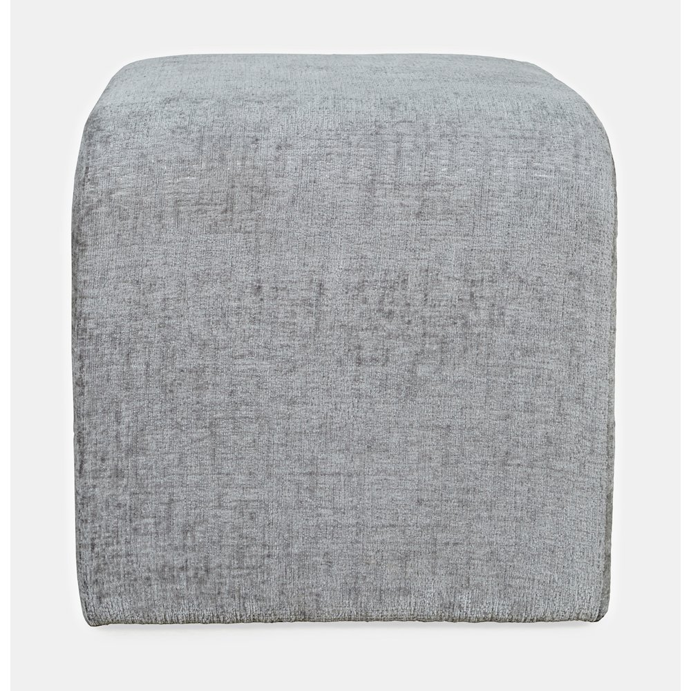 Modern Curved Upholstered Waterfall Jacquard Petite Ottoman Bench - Set of 2. Picture 6