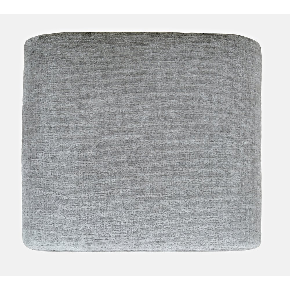 Modern Curved Upholstered Waterfall Jacquard Petite Ottoman Bench - Set of 2. Picture 7