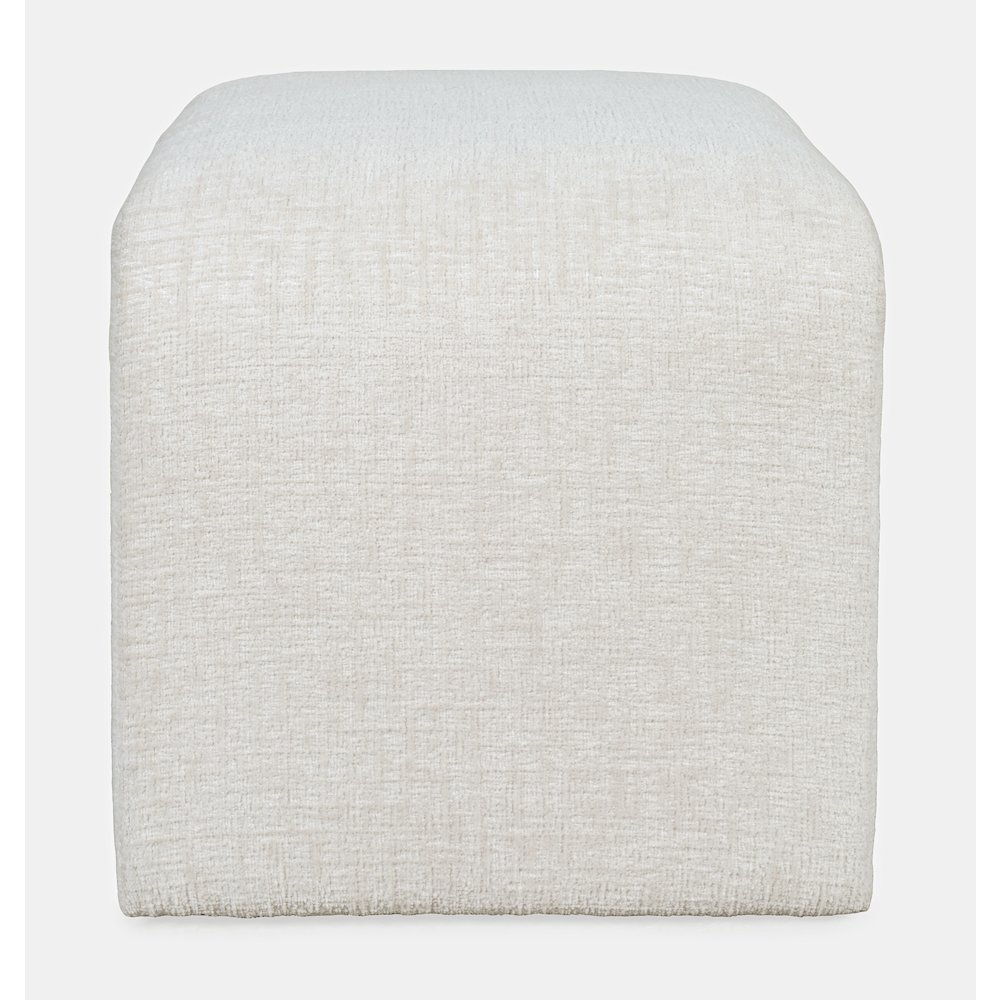 Modern Curved Upholstered Waterfall Jacquard Petite Ottoman Bench - Set of 2. Picture 6