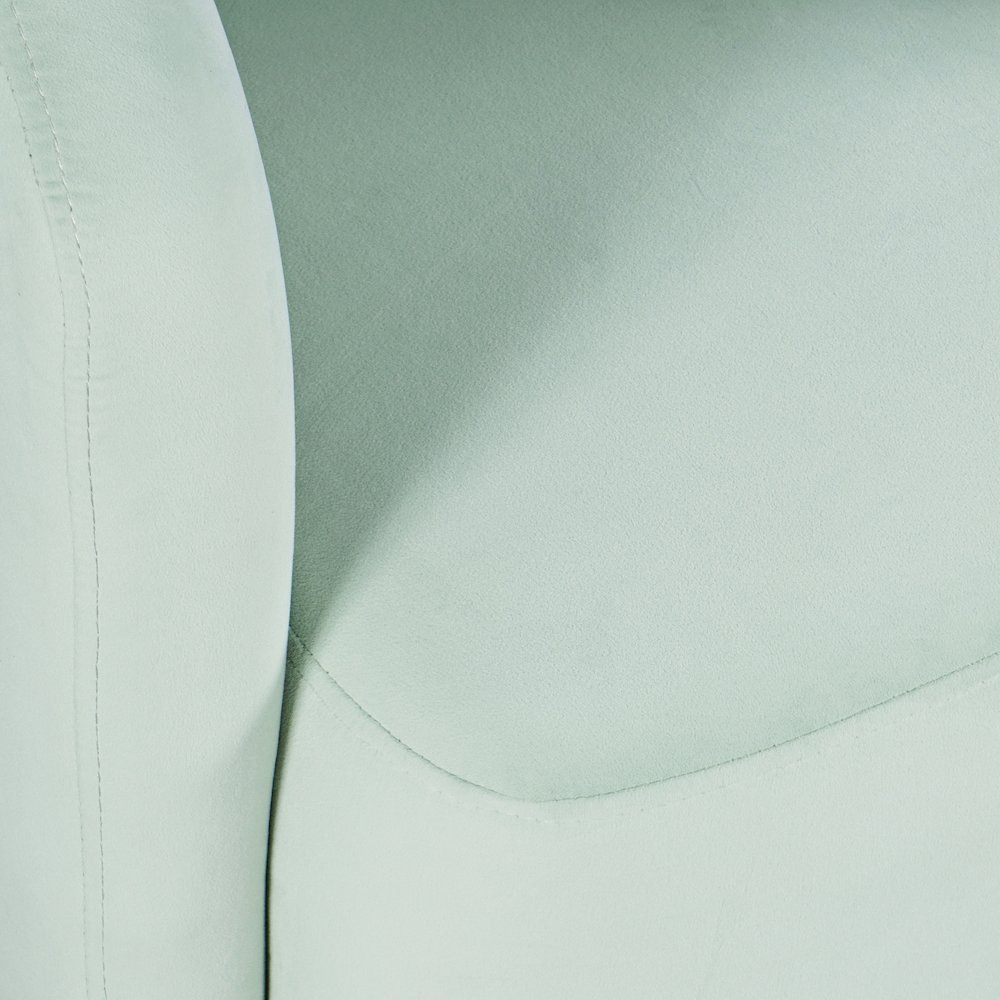 Mid-Century Modern Upholstered Split-Back Curved Sculpture Swivel Accent Chair. Picture 3
